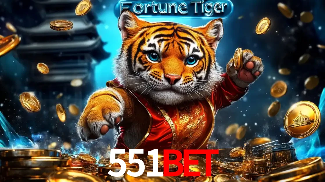 Imagem promocional do jogo de slot Fortune Tiger, com um tigre majestoso em traje tradicional cercado por uma fortuna em moedas de ouro, disponível agora no cassino 551BET.